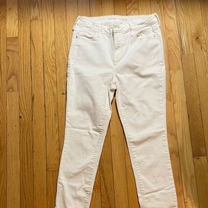old navy rockstar white jeans